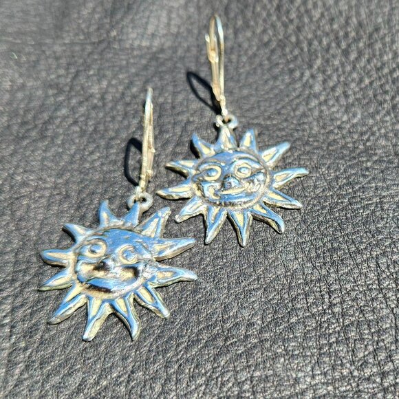 Sterling Silver Sunshine Earrings - Picture 2 of 5